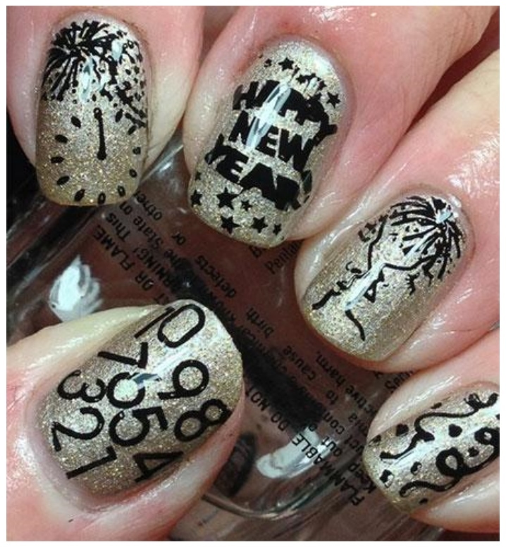 Coolest New Years Eve Nail Designs Photos