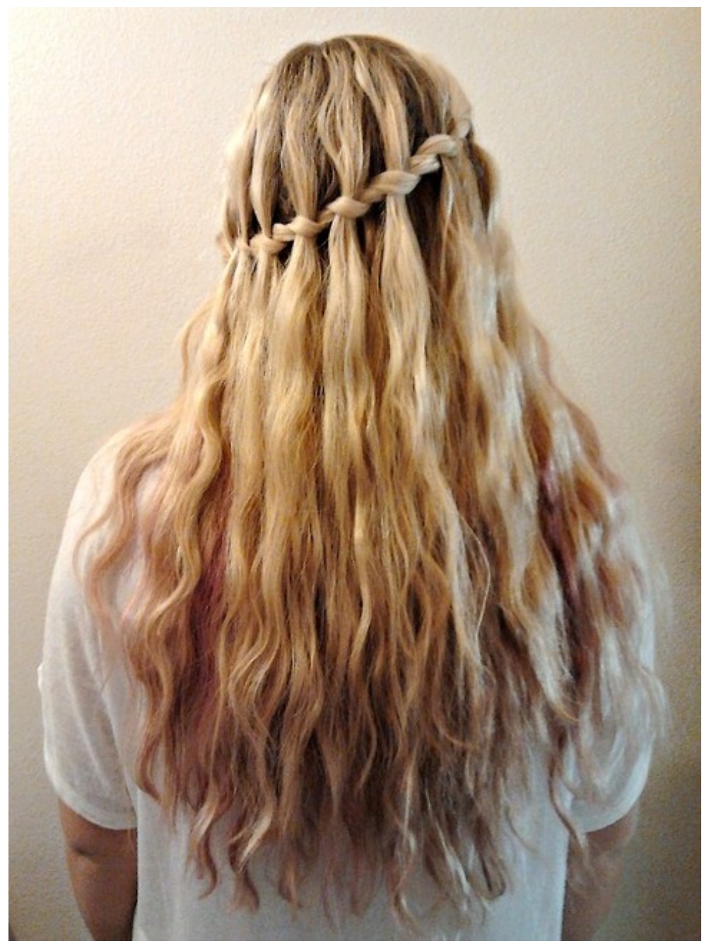 Fully Decorated & Curly The Waterfall Braid