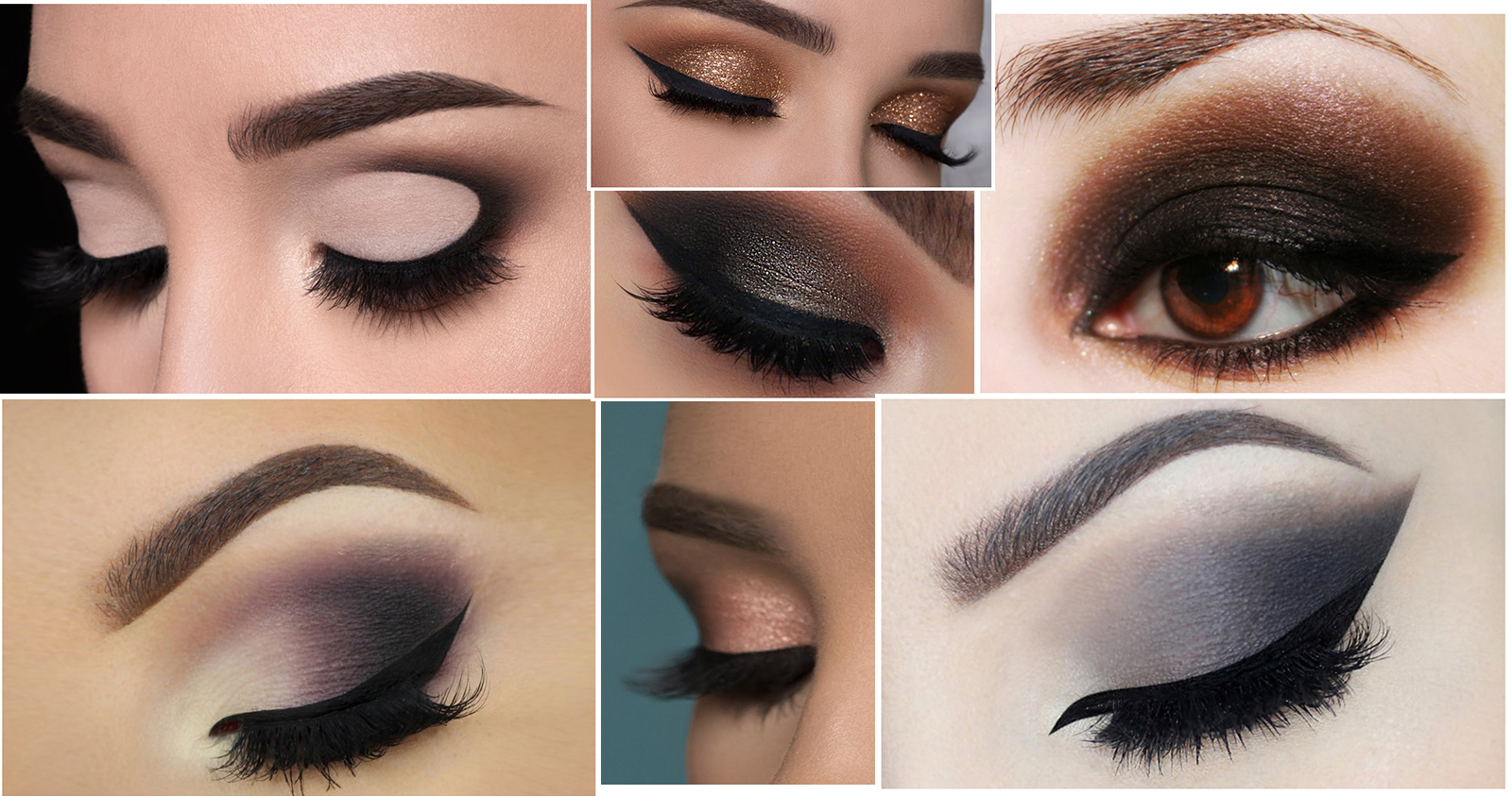 Smokey Eye Make-Up Photo collages