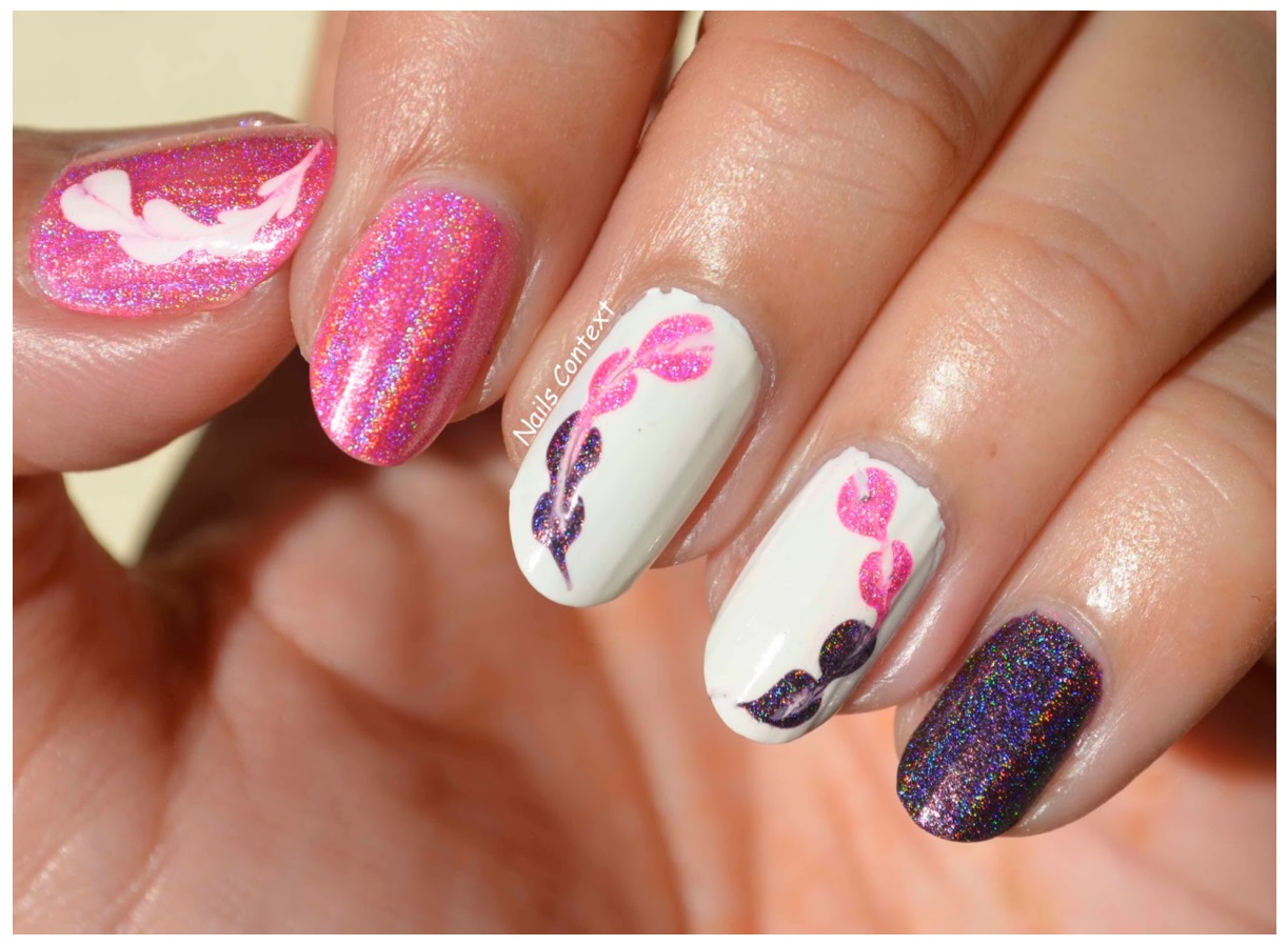 Valentine's Day Drag Marble Nail Art - wide 1