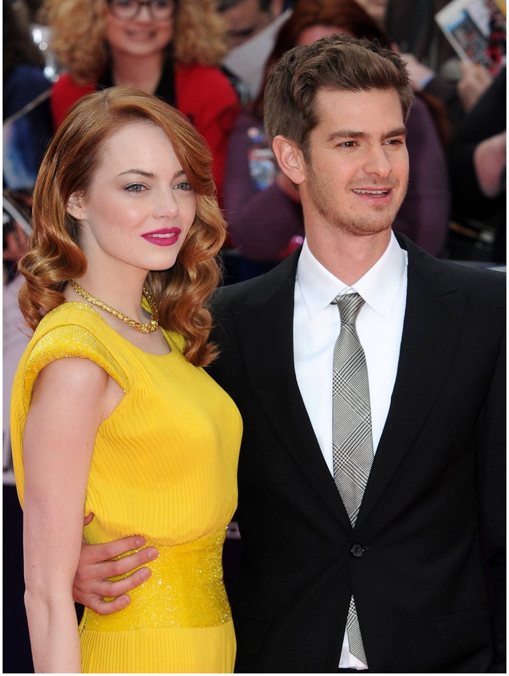 Hollyood actress Emma stone with Andrew-Garfield