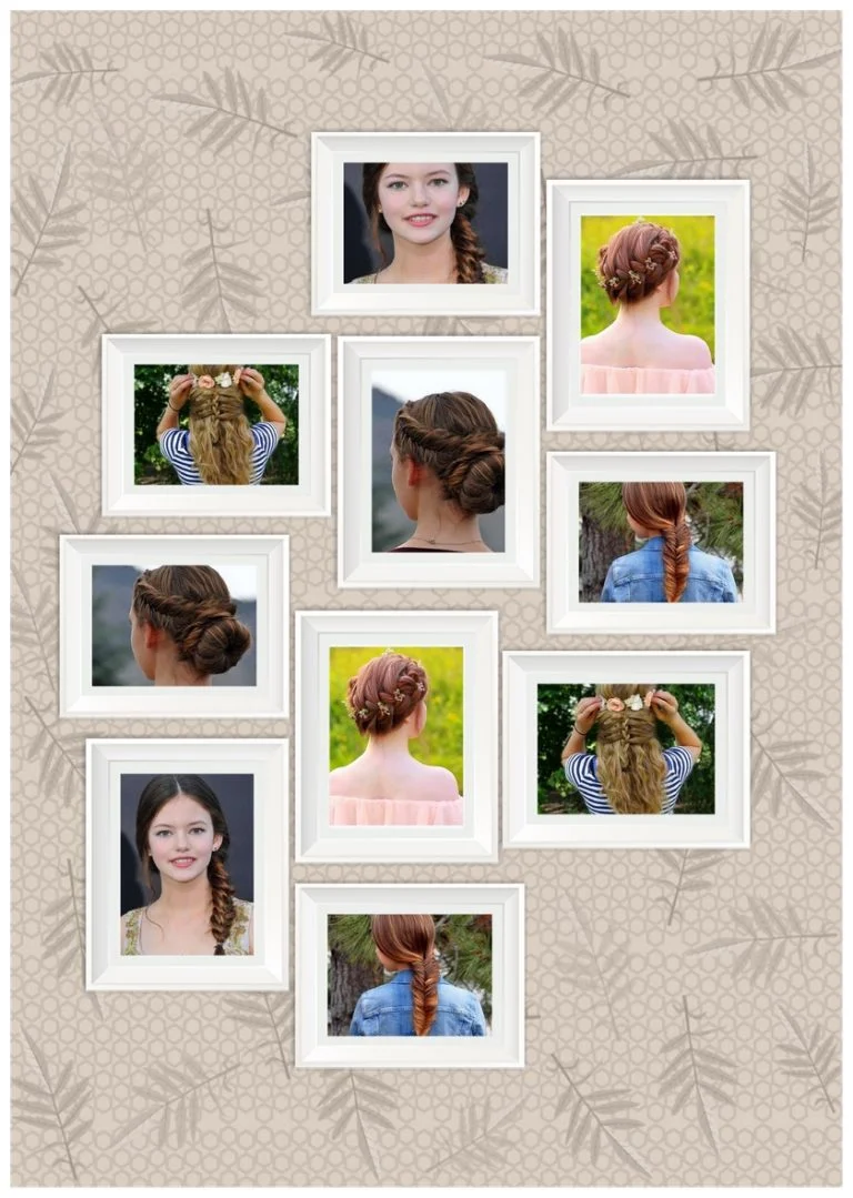 Photo collage of awesome hair style for girls