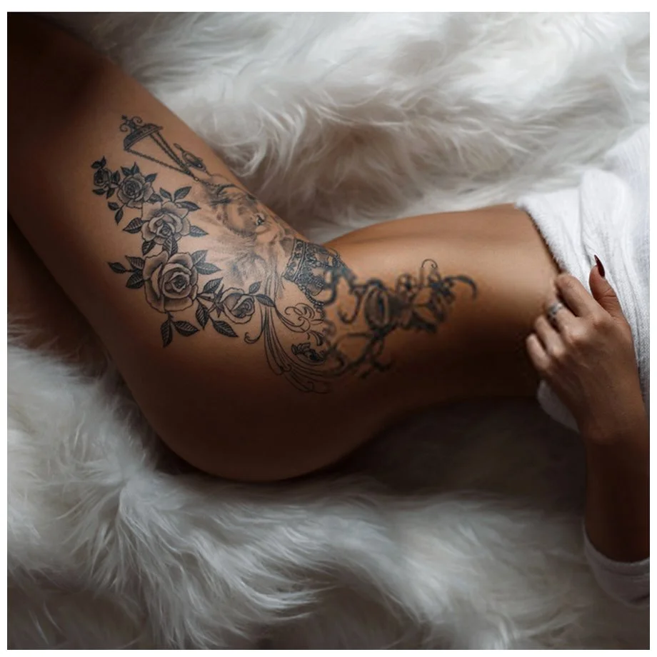 106 Sensational Thigh Tattoos For Women To Explode Attractive Outlook
