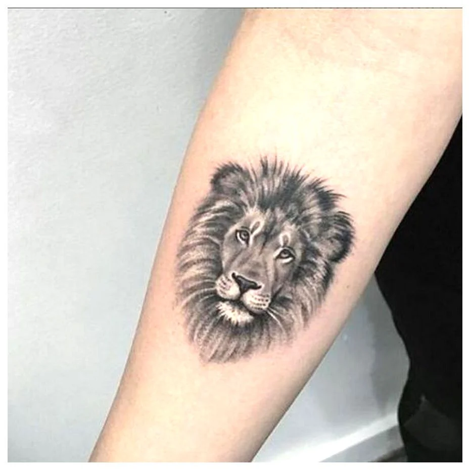 Lion Head tattoo small