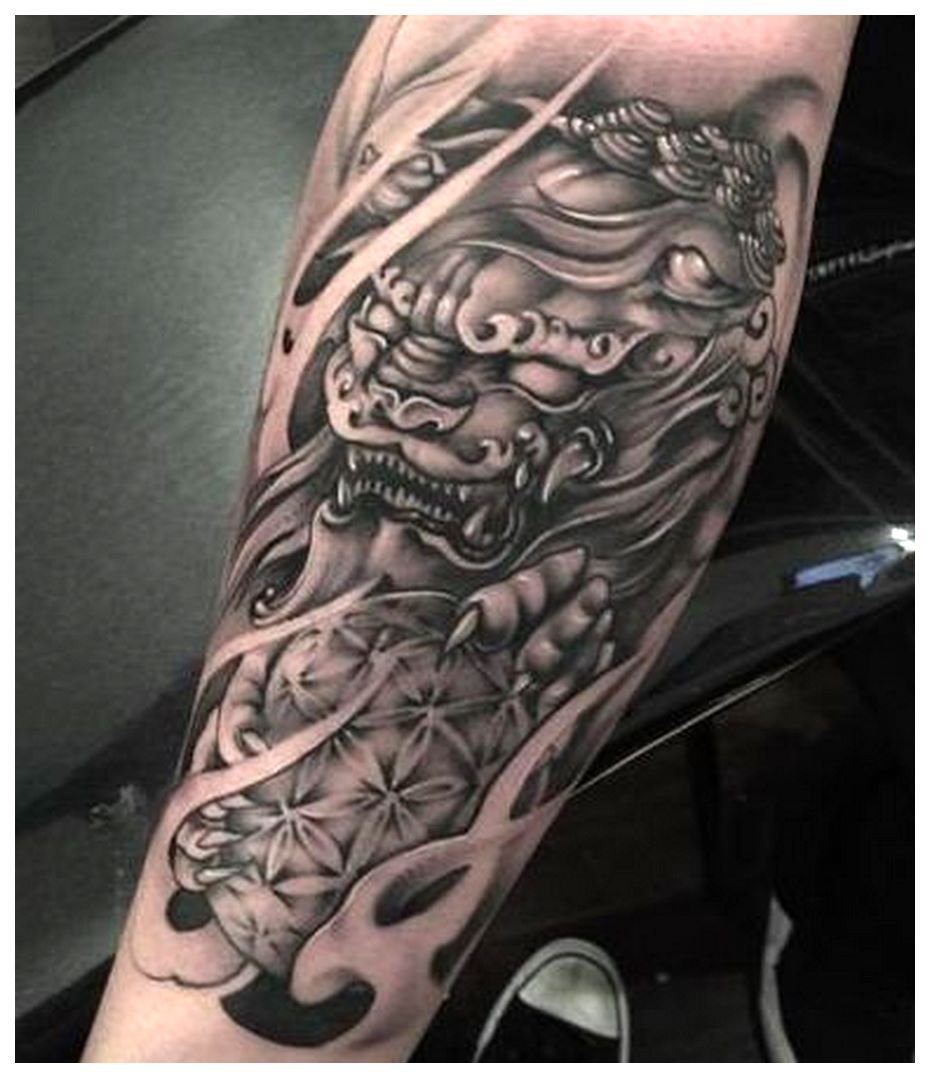 Best Foo Dog Arm Tattoos New Collection